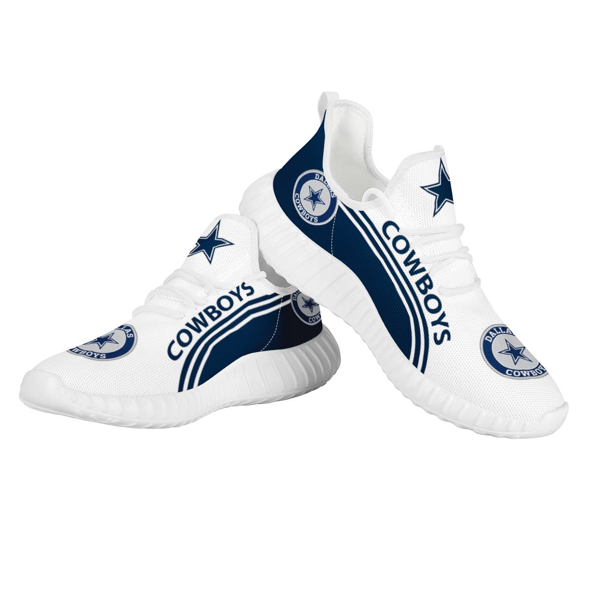 Women's Dallas Cowboys Mesh Knit Sneakers/Shoes 010